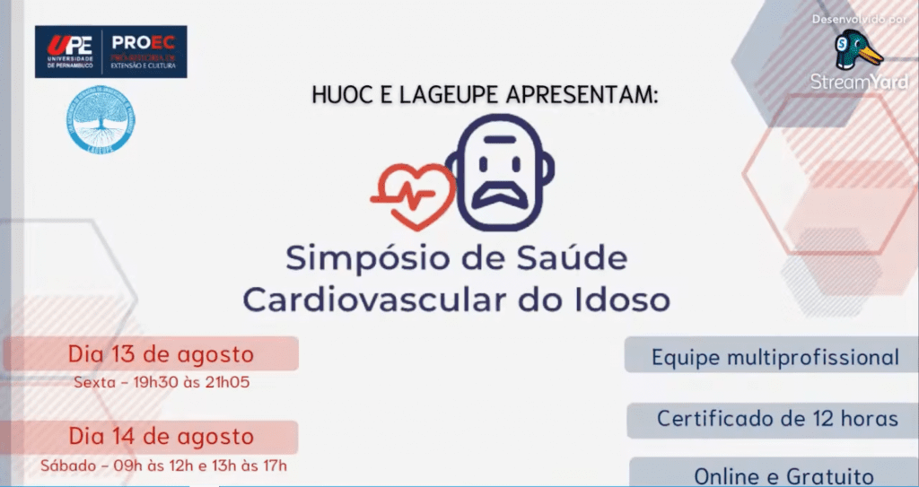 Simpósio De Saúde Cardiovascular Do Idoso Do Hospital Universitário Oswaldo Cruz - Sábado (Manhã)