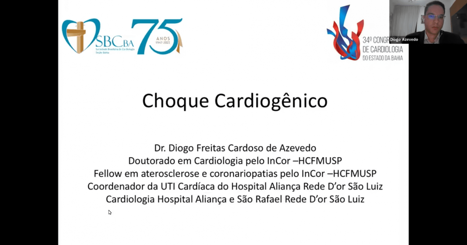 [Sbc Ba] Choque Cardiogênico: Diagnóstico E Tratamento Farmacológico - 06/05/2022